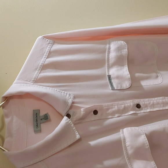 Calvin Klein Jeans Pink Button Down Shirt - Picture 3 of 11